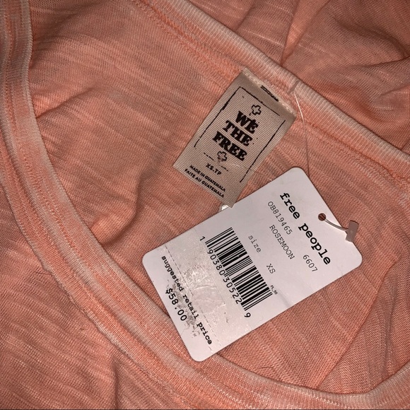 NWT Free People We The Free Alex Tee Rosemoon XS - Picture 5 of 6